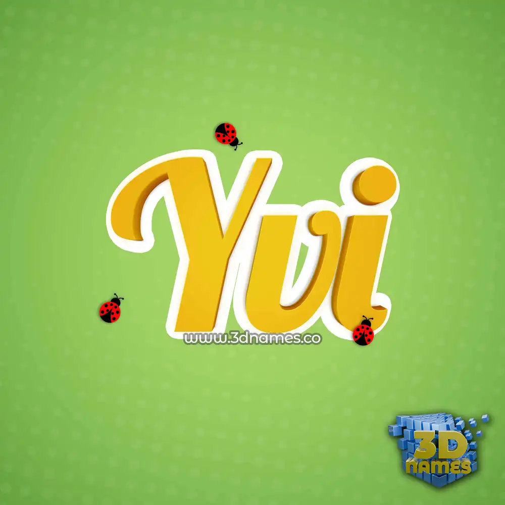 yvi in Ladybugs style - 3D name wallpaper