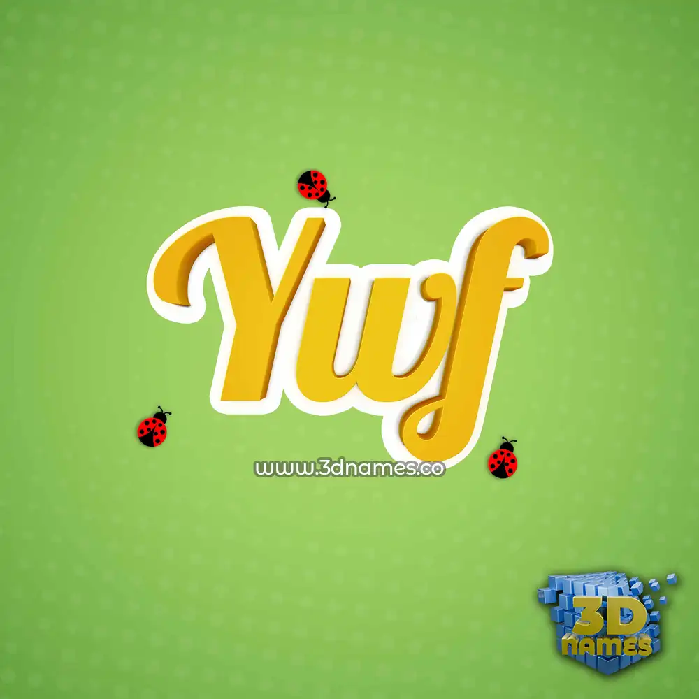 ywf in Ladybugs style - 3D name wallpaper