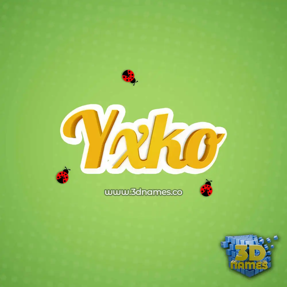 yxko in Ladybugs style - 3D name wallpaper