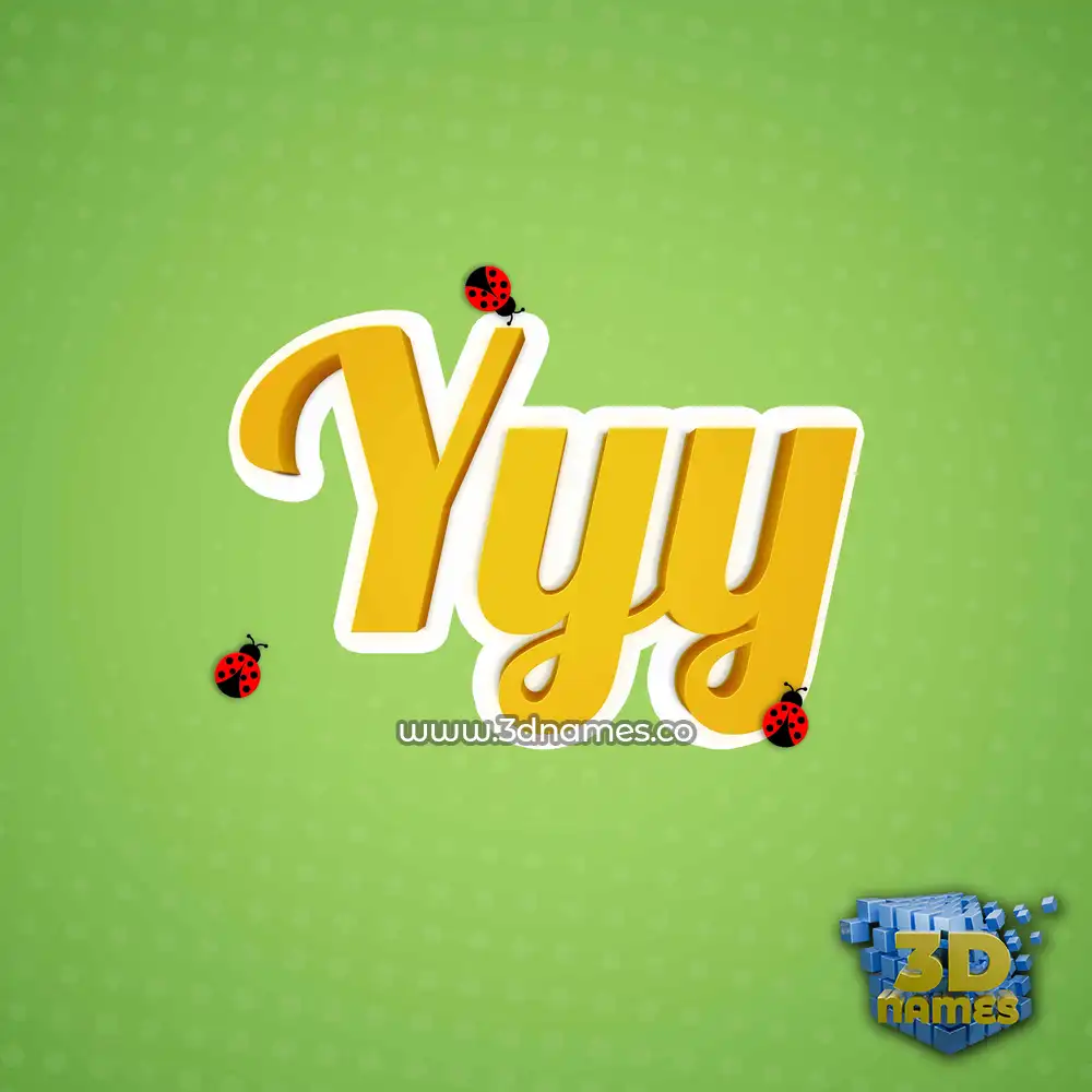 yyy in Ladybugs style - 3D name wallpaper