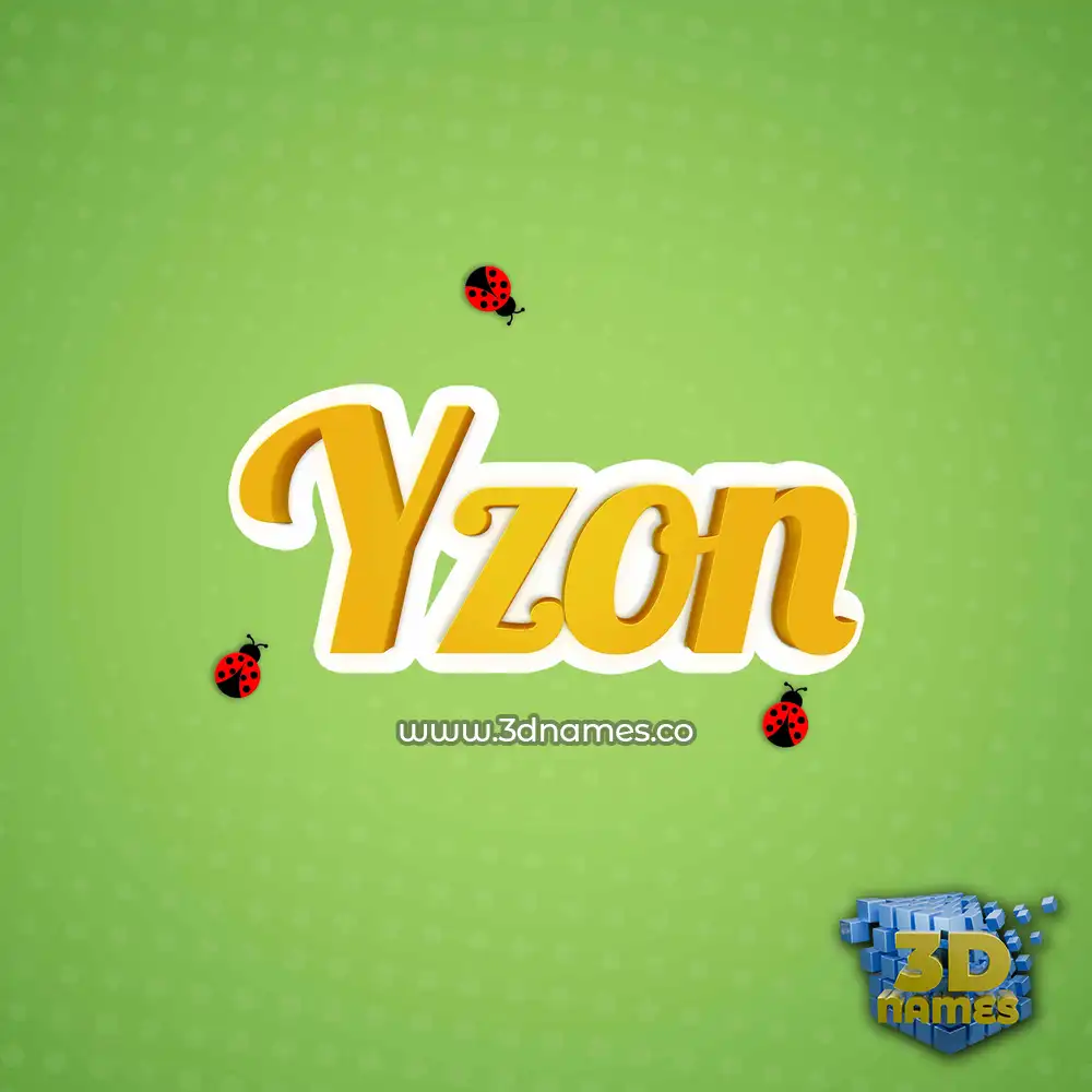 yzon in Ladybugs style - 3D name wallpaper
