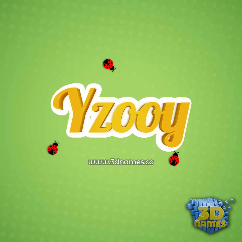 yzooy in Ladybugs style - 3D name wallpaper