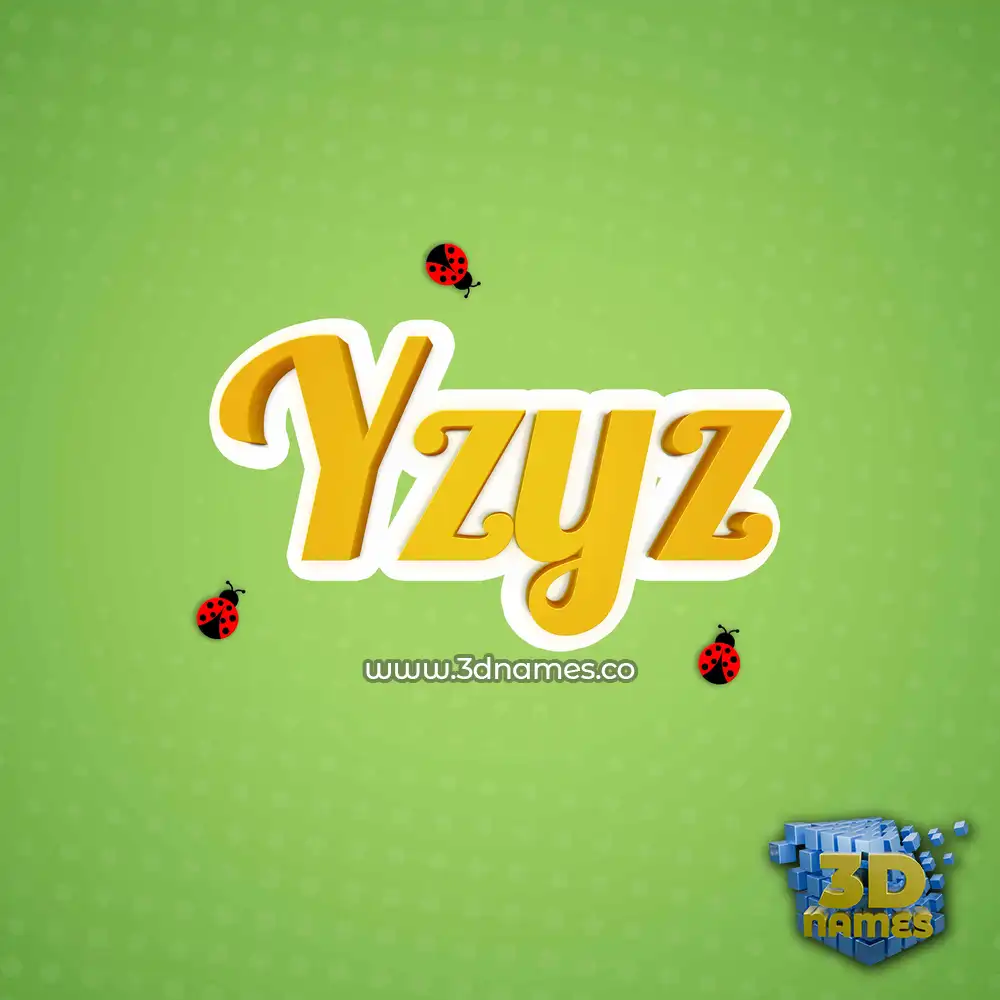 yzyz in Ladybugs style - 3D name wallpaper
