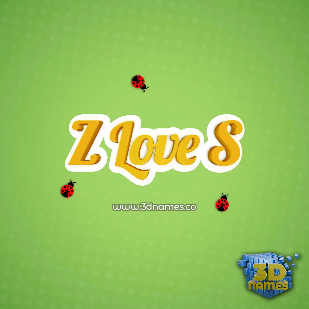 z love s in Ladybugs style - 3D name wallpaper