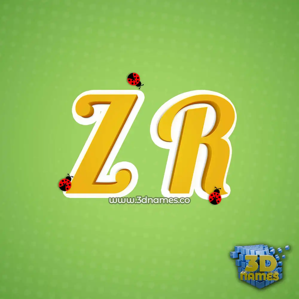 z r in Ladybugs style - 3D name wallpaper