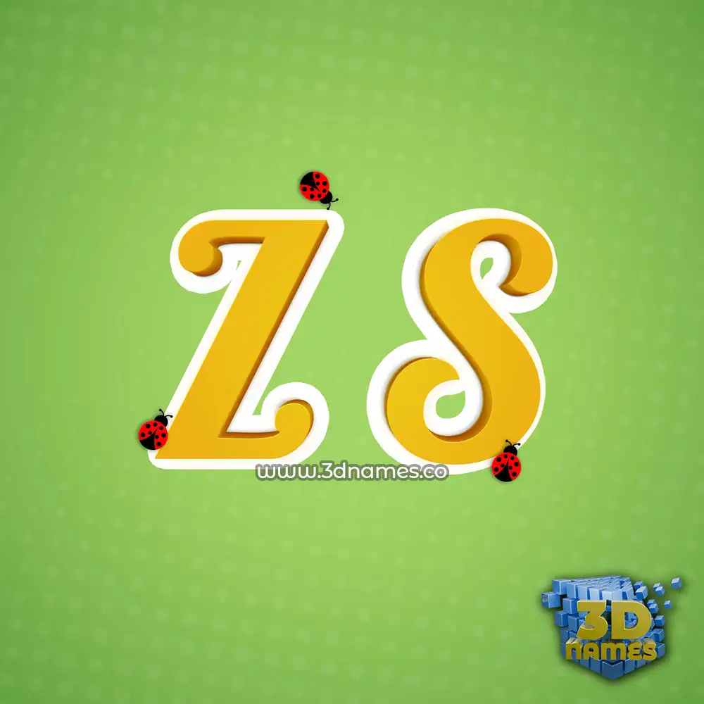 z s in Ladybugs style - 3D name wallpaper
