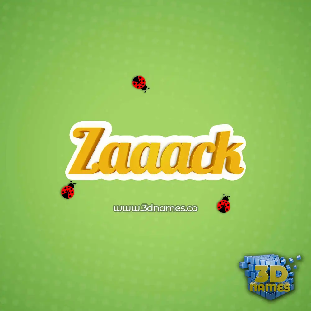 zaaack in Ladybugs style - 3D name wallpaper