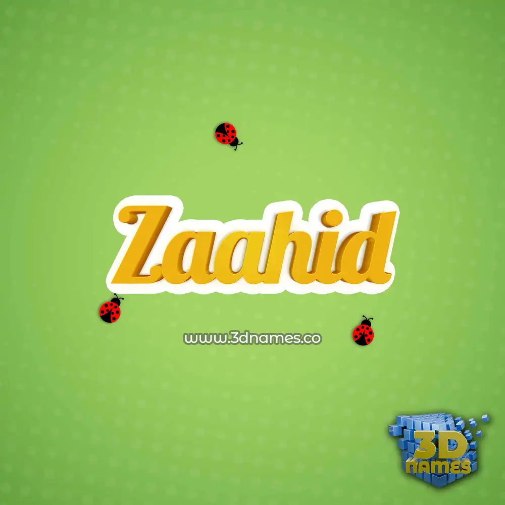 zaahid in Ladybugs style - 3D name wallpaper