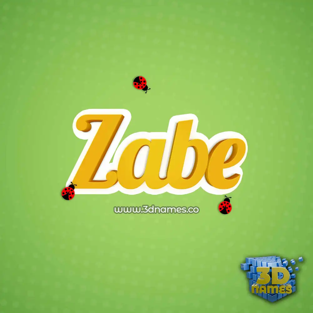 zabe in Ladybugs style - 3D name wallpaper