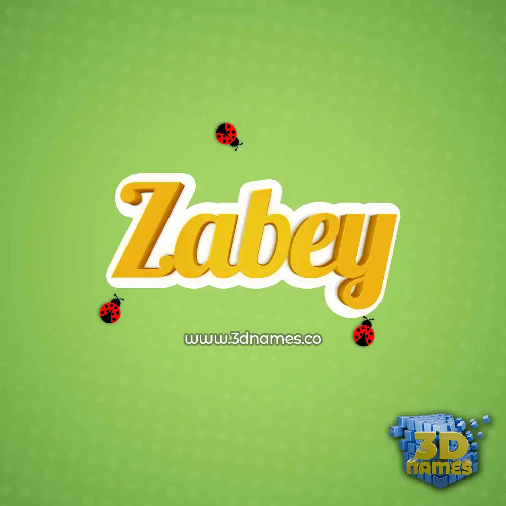 zabey in Ladybugs style - 3D name wallpaper