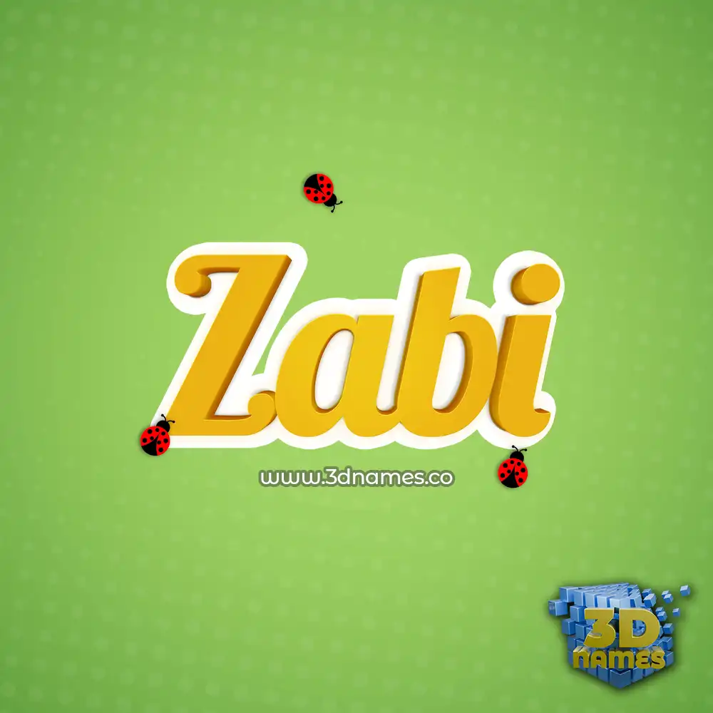 zabi in Ladybugs style - 3D name wallpaper