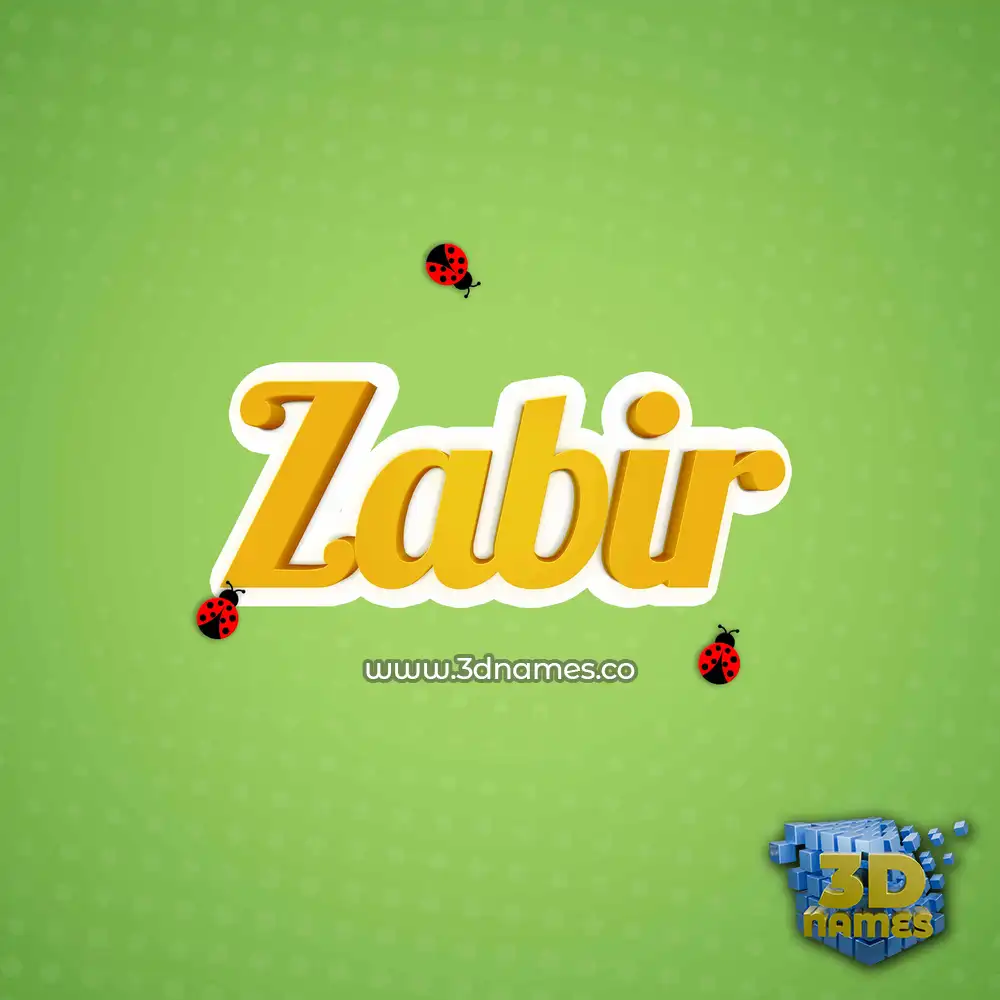 zabir in Ladybugs style - 3D name wallpaper