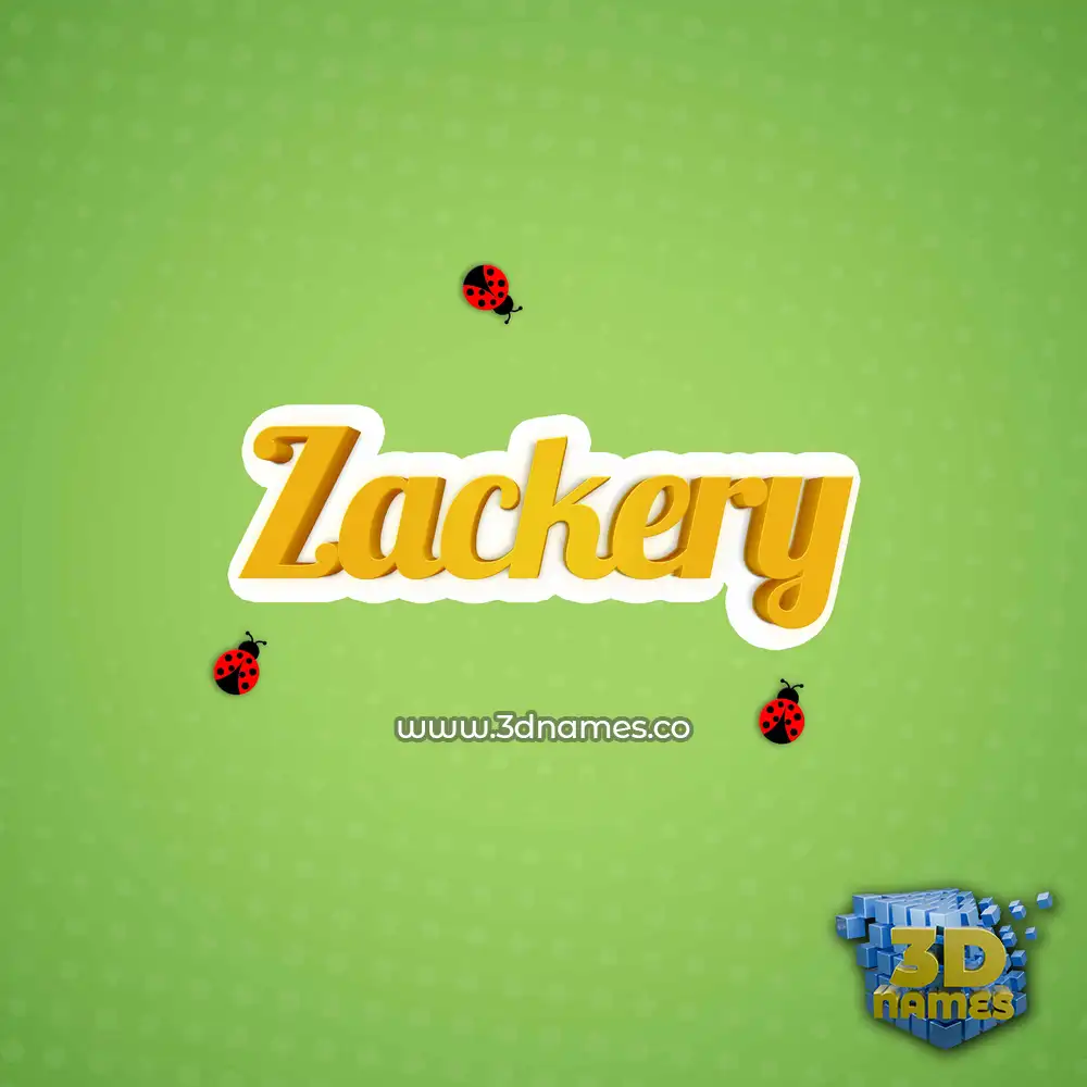 zackery in Ladybugs style - 3D name wallpaper
