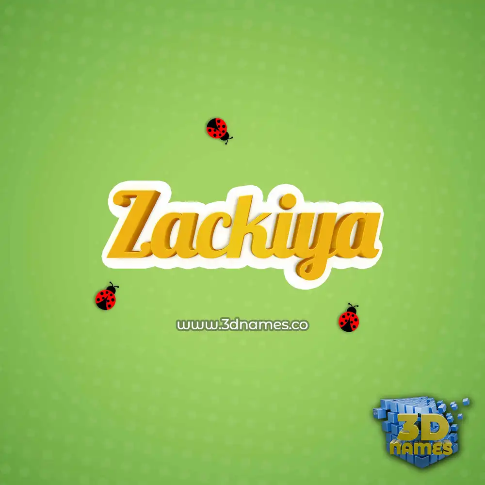 zackiya in Ladybugs style - 3D name wallpaper