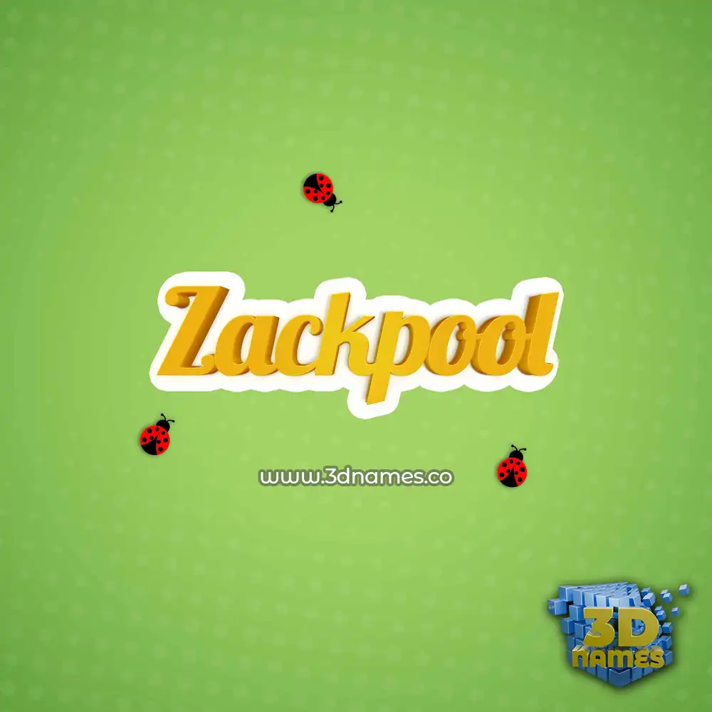 zackpool in Ladybugs style - 3D name wallpaper
