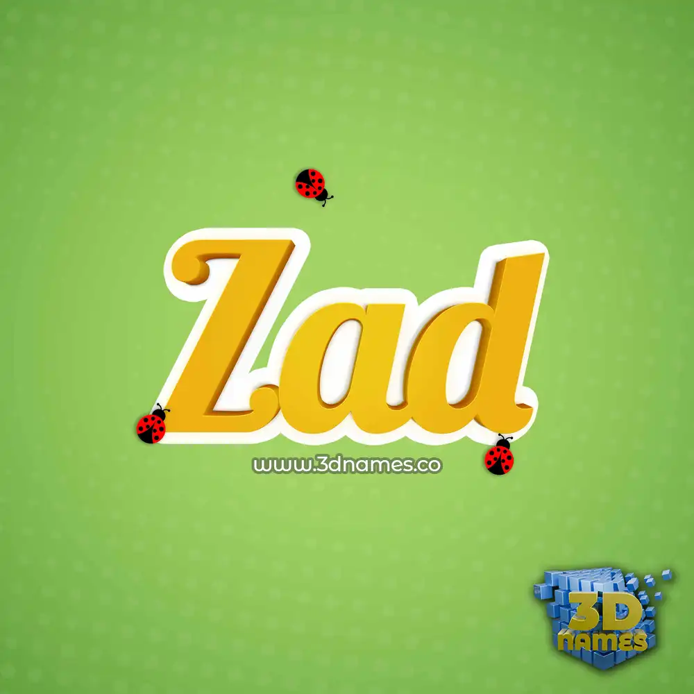zad in Ladybugs style - 3D name wallpaper