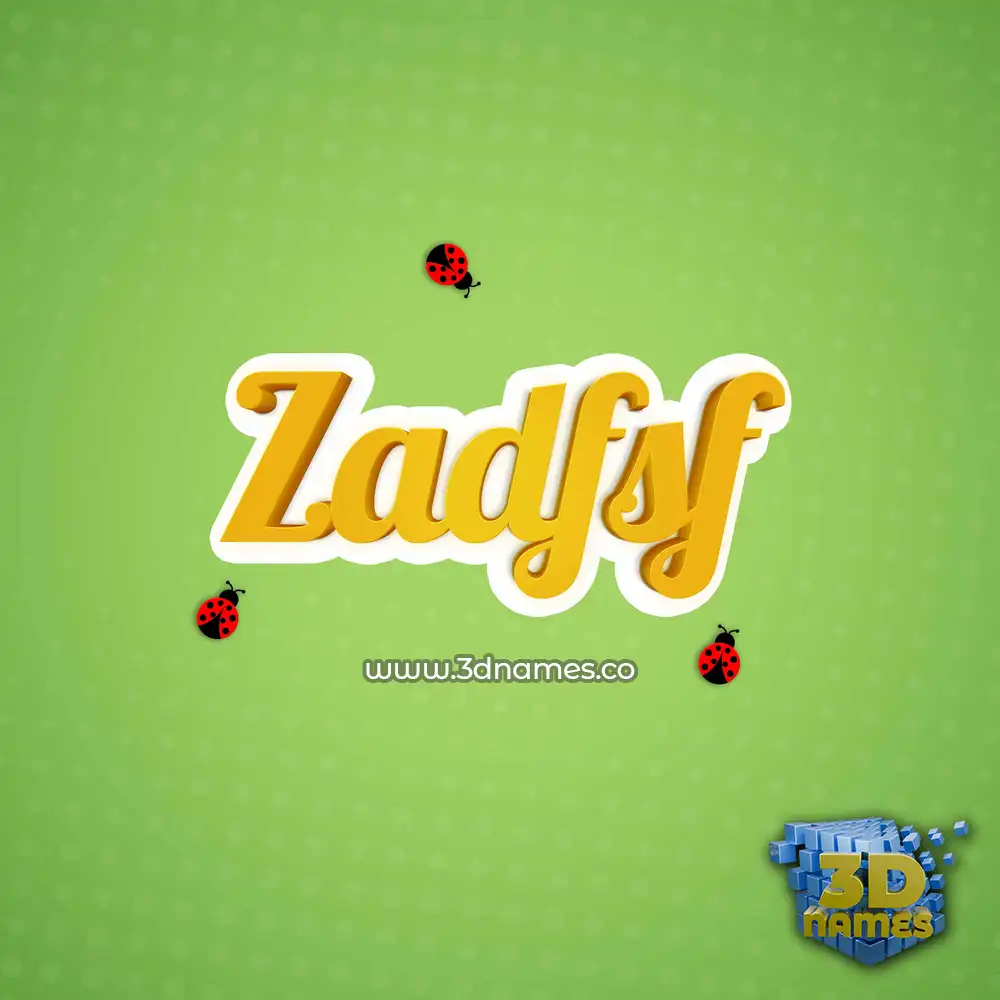zadfsf in Ladybugs style - 3D name wallpaper