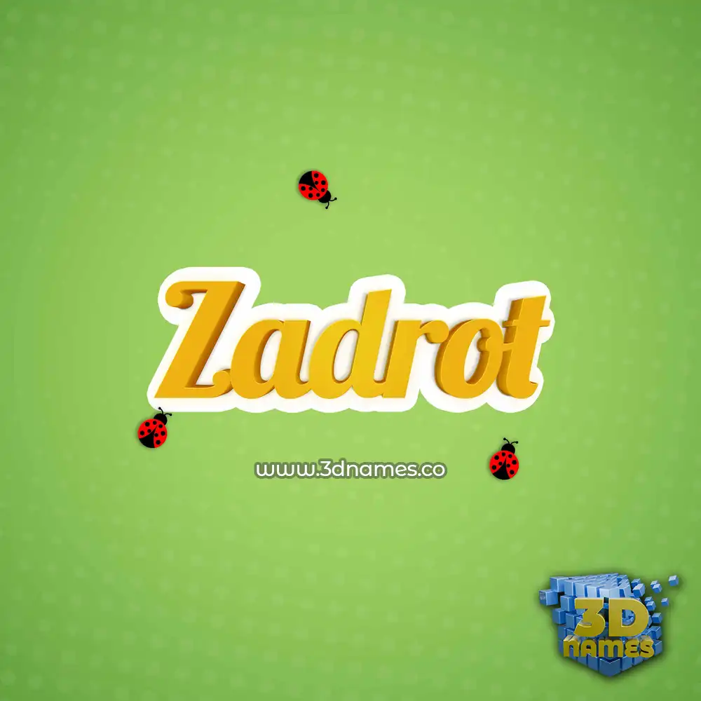 zadrot in Ladybugs style - 3D name wallpaper