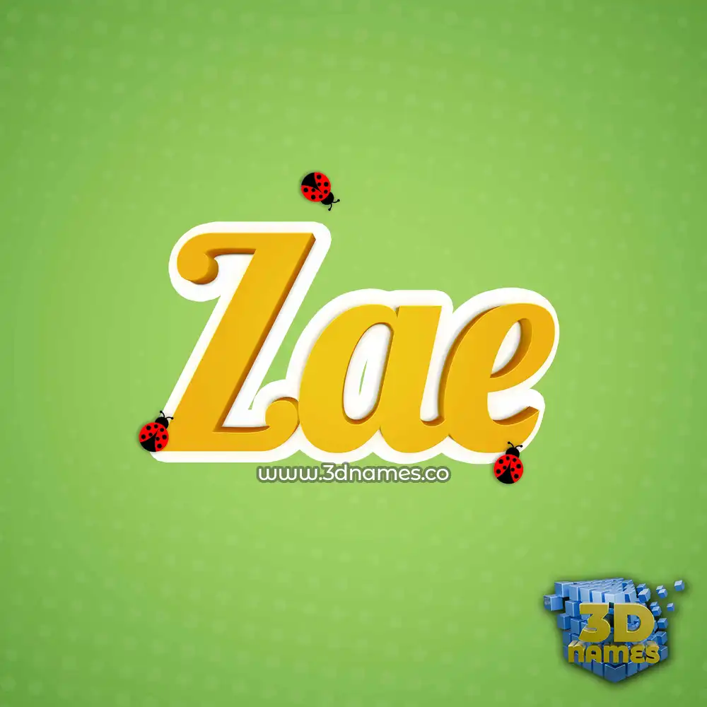 zae in Ladybugs style - 3D name wallpaper