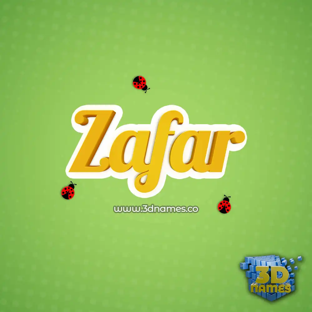 zafar in Ladybugs style - 3D name wallpaper