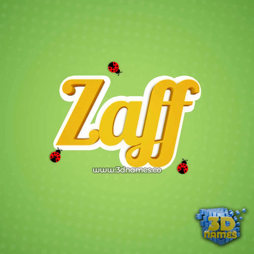 zaff in Ladybugs style - 3D name wallpaper