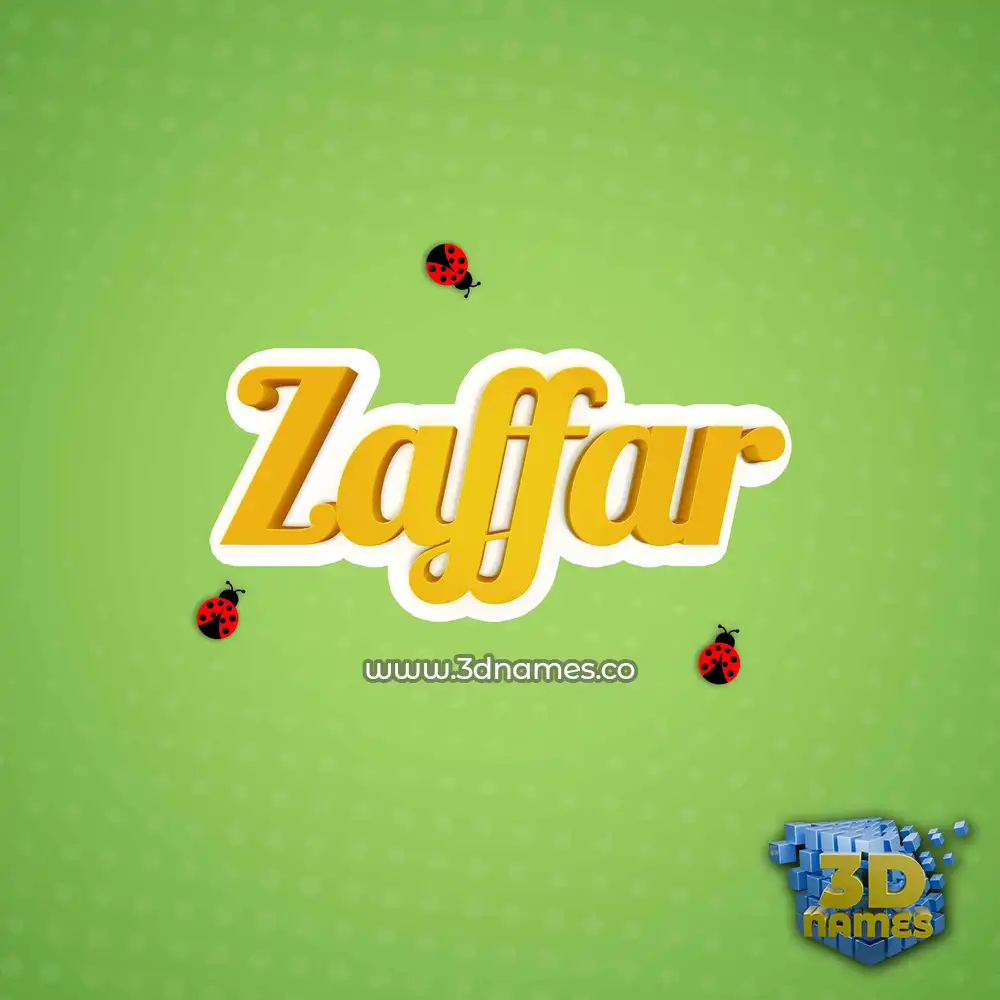 zaffar in Ladybugs style - 3D name wallpaper