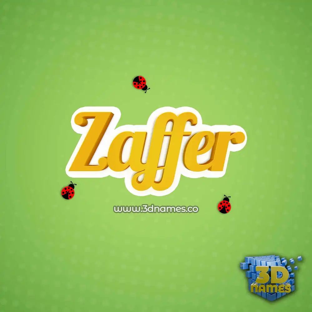 zaffer in Ladybugs style - 3D name wallpaper