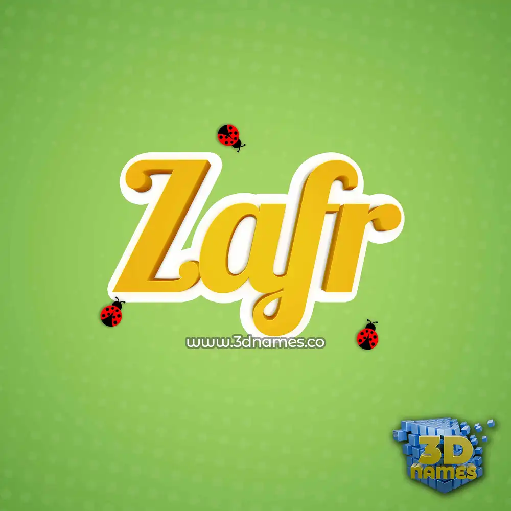 zafr in Ladybugs style - 3D name wallpaper
