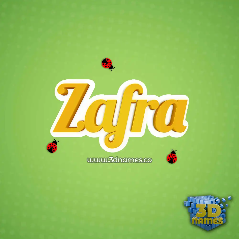 zafra in Ladybugs style - 3D name wallpaper
