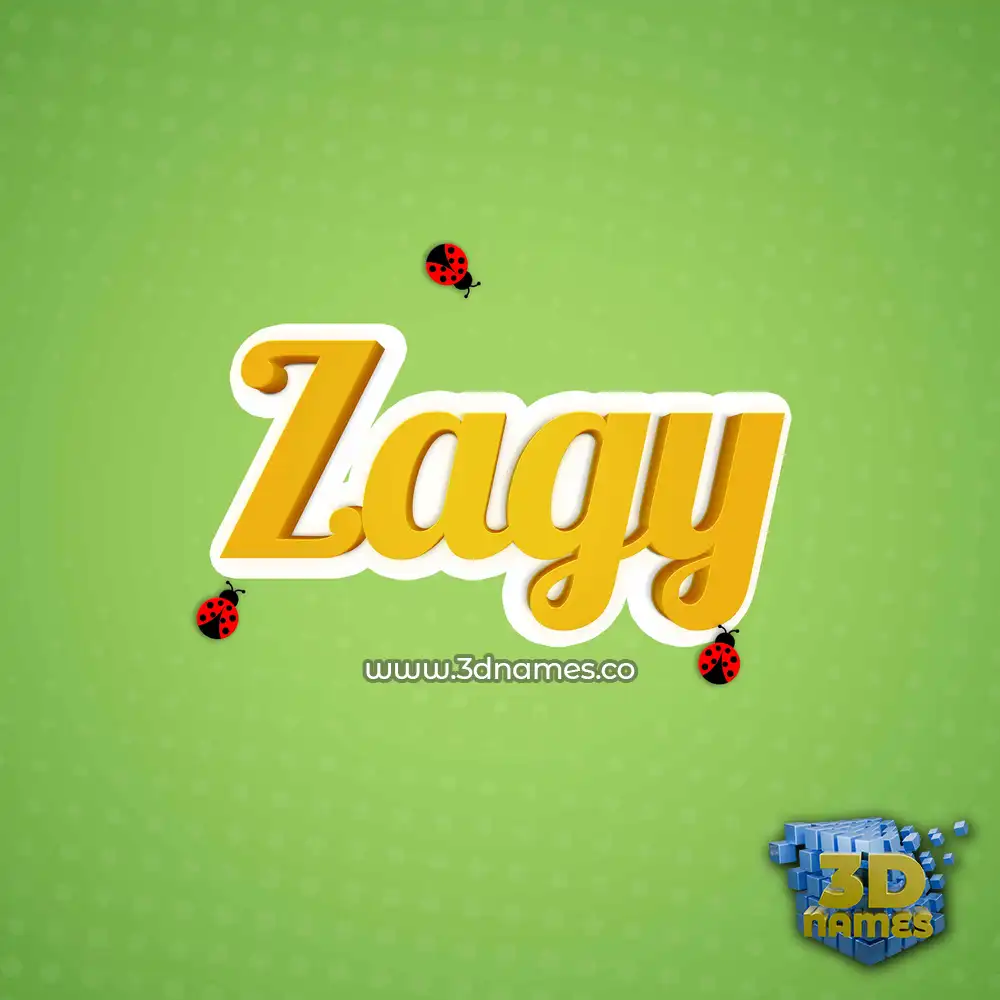 zagy in Ladybugs style - 3D name wallpaper