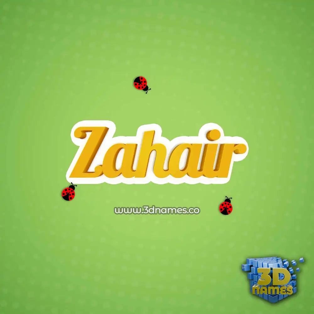 zahair in Ladybugs style - 3D name wallpaper