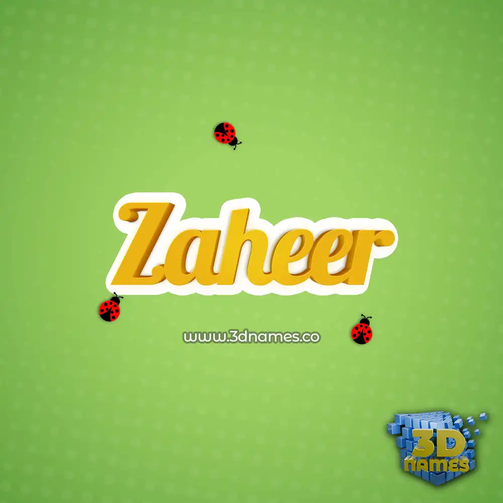 zaheer in Ladybugs style - 3D name wallpaper