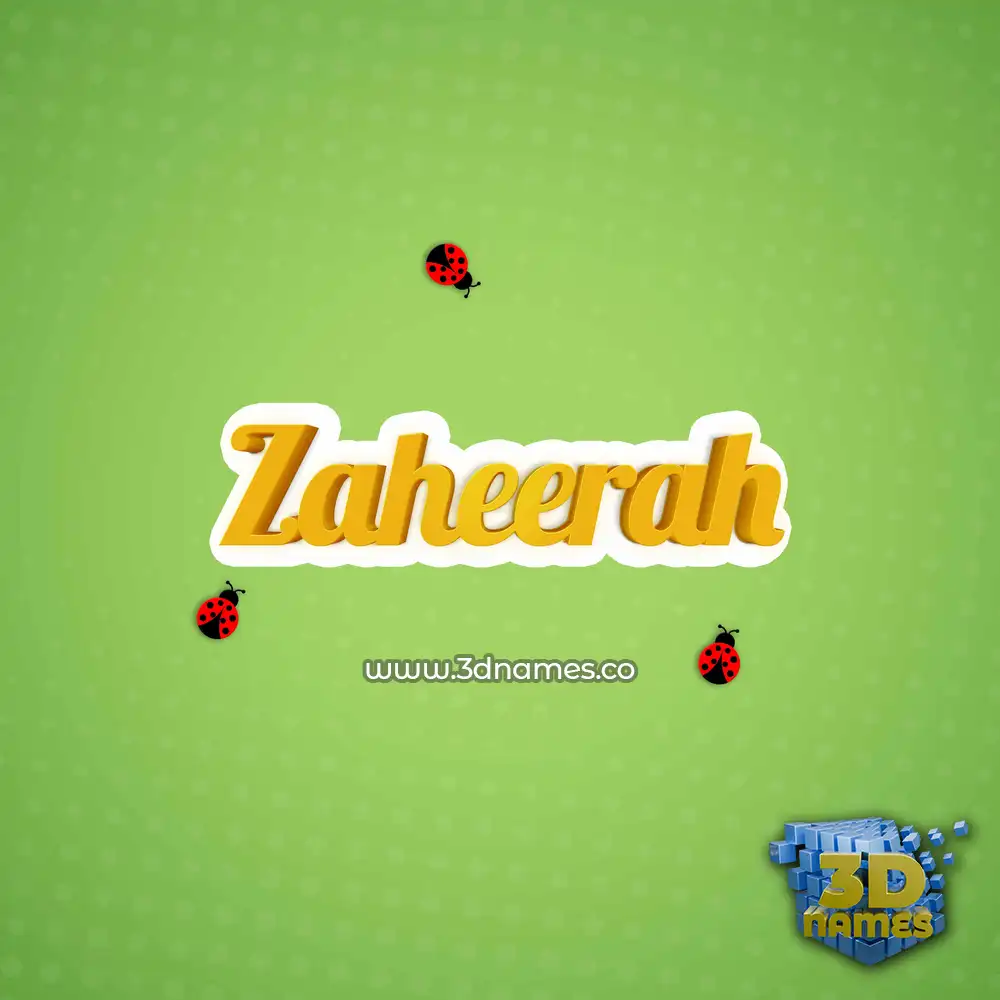 zaheerah in Ladybugs style - 3D name wallpaper