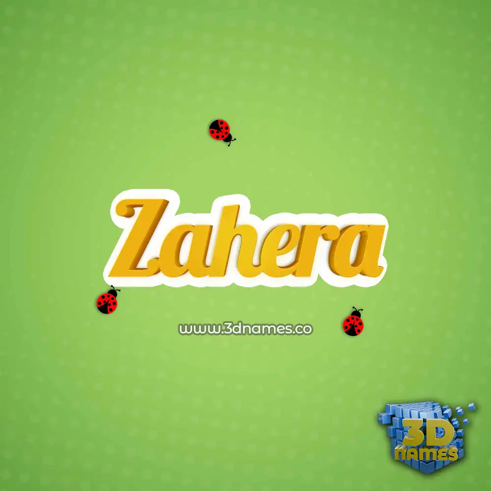 zahera in Ladybugs style - 3D name wallpaper