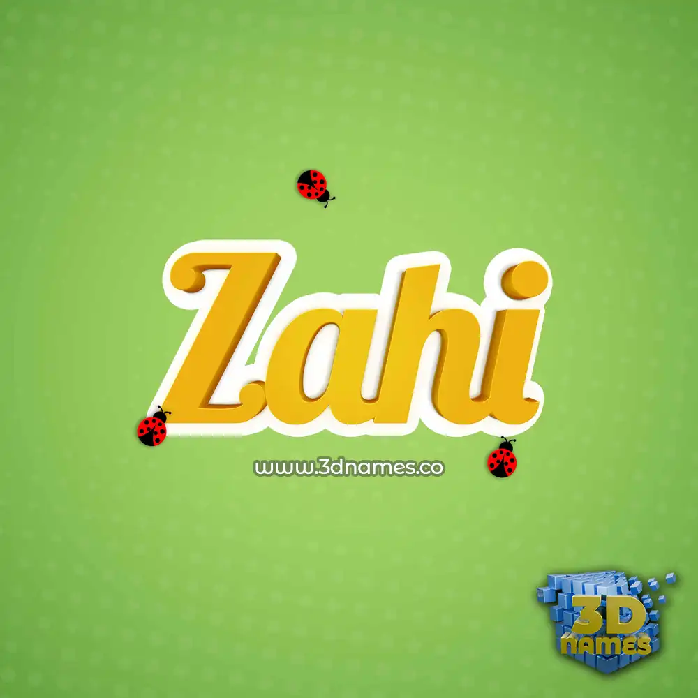zahi in Ladybugs style - 3D name wallpaper
