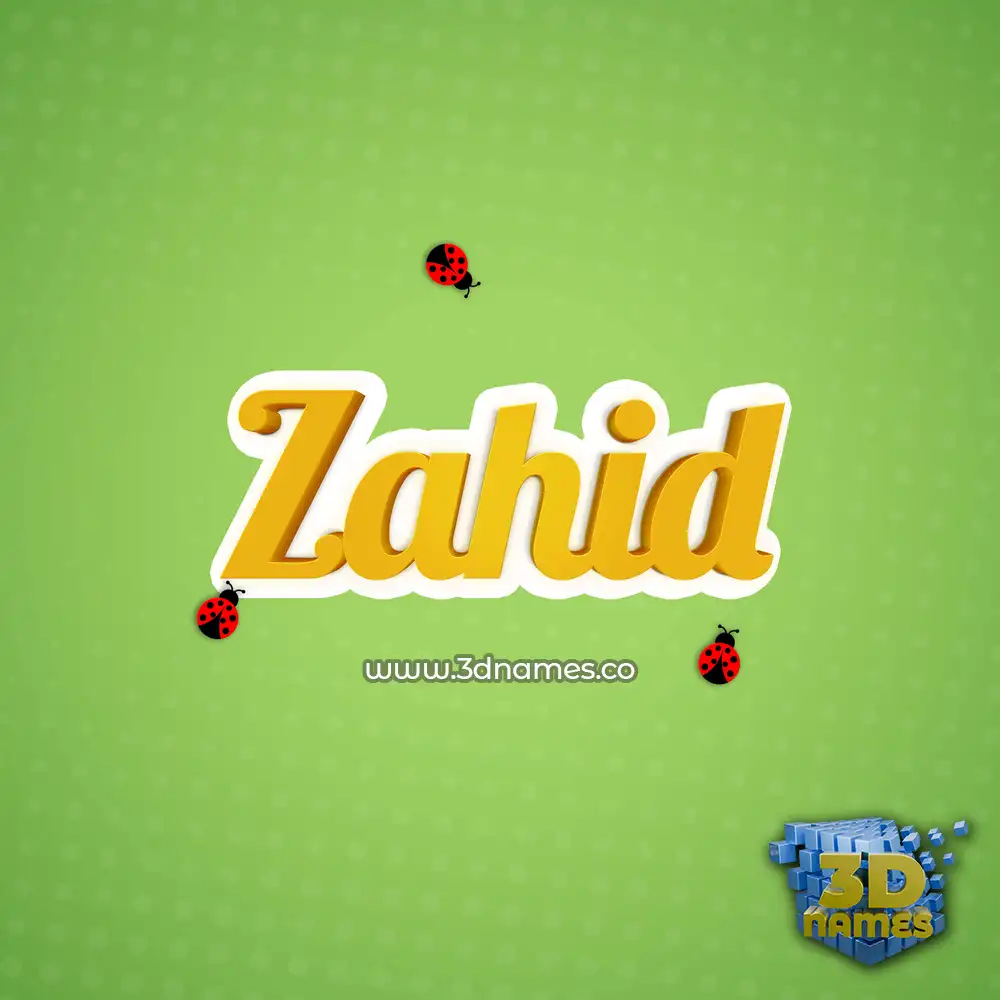 zahid in Ladybugs style - 3D name wallpaper