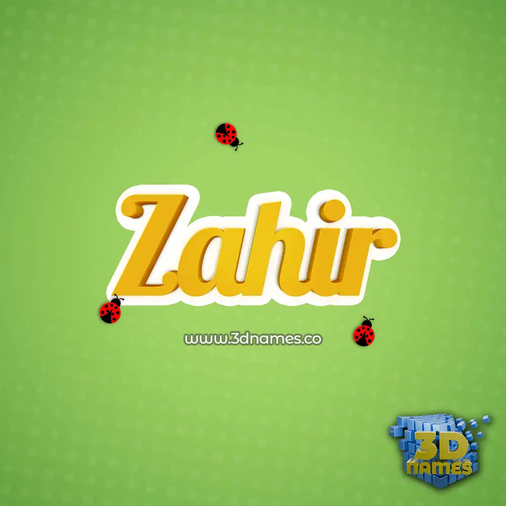 zahir in Ladybugs style - 3D name wallpaper