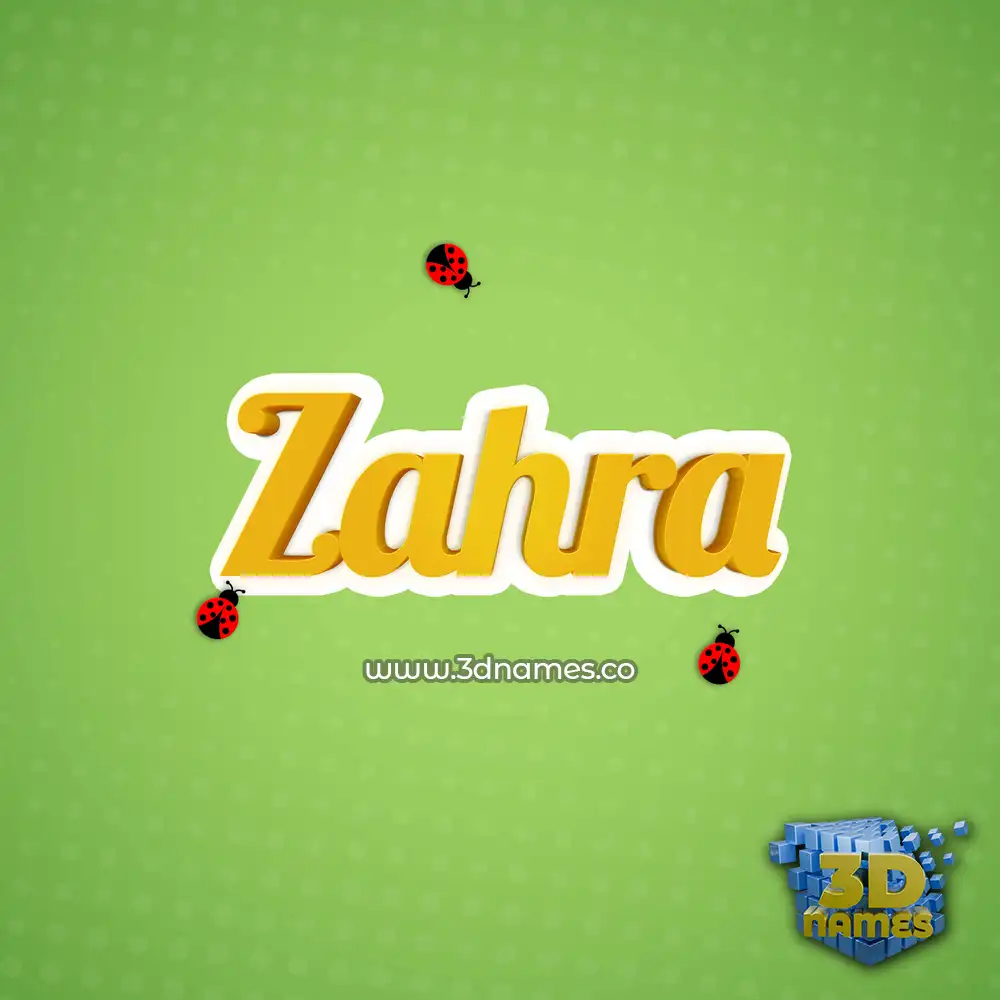 zahra in Ladybugs style - 3D name wallpaper