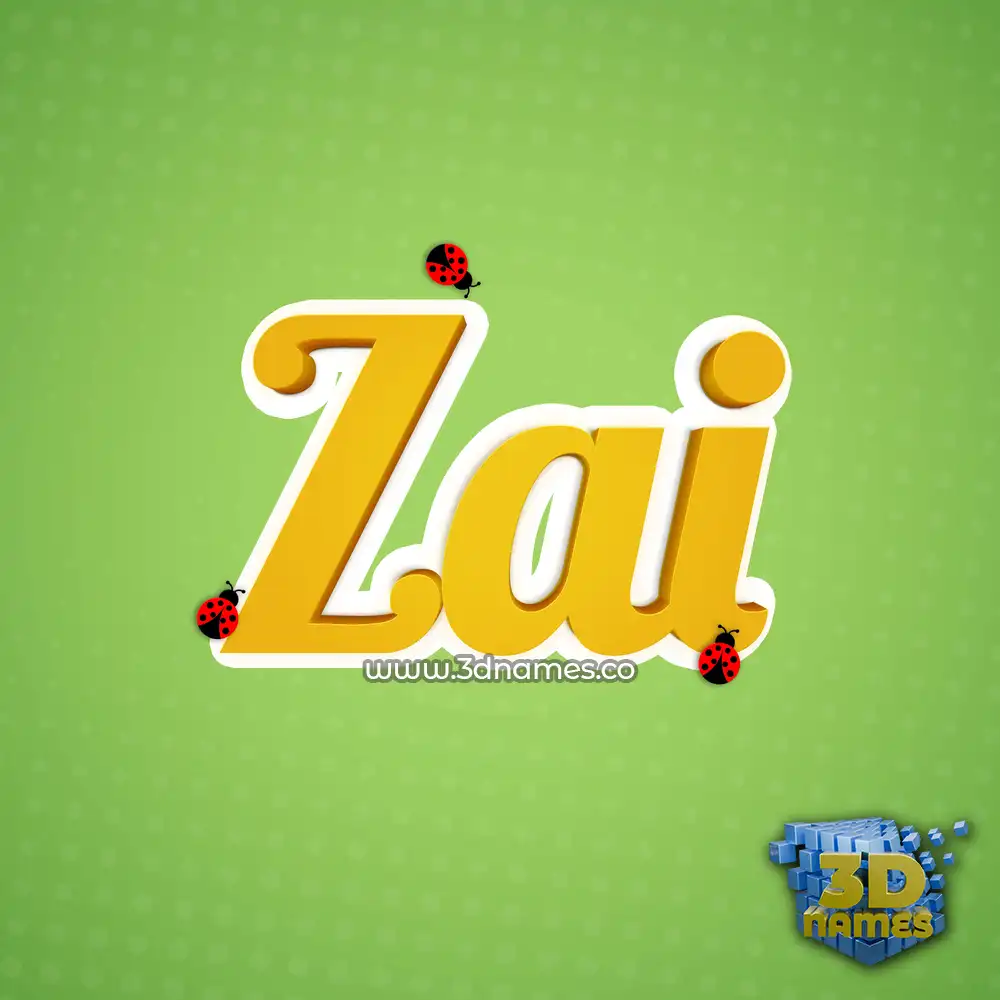 zai in Ladybugs style - 3D name wallpaper