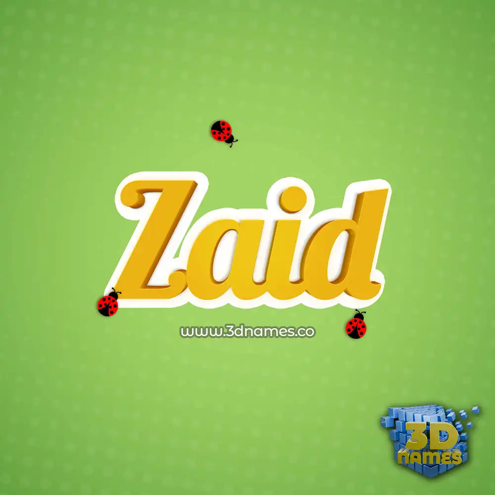 zaid in Ladybugs style - 3D name wallpaper