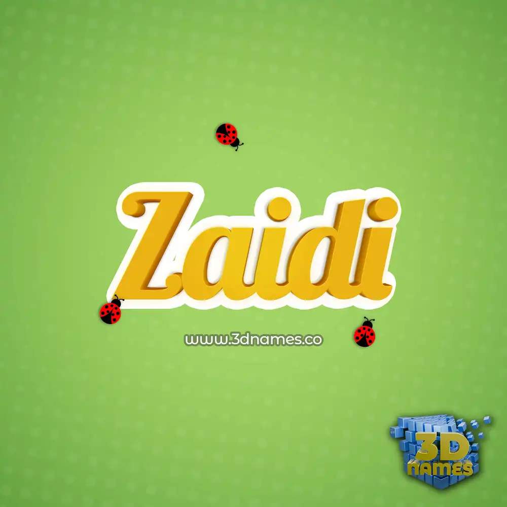 zaidi in Ladybugs style - 3D name wallpaper
