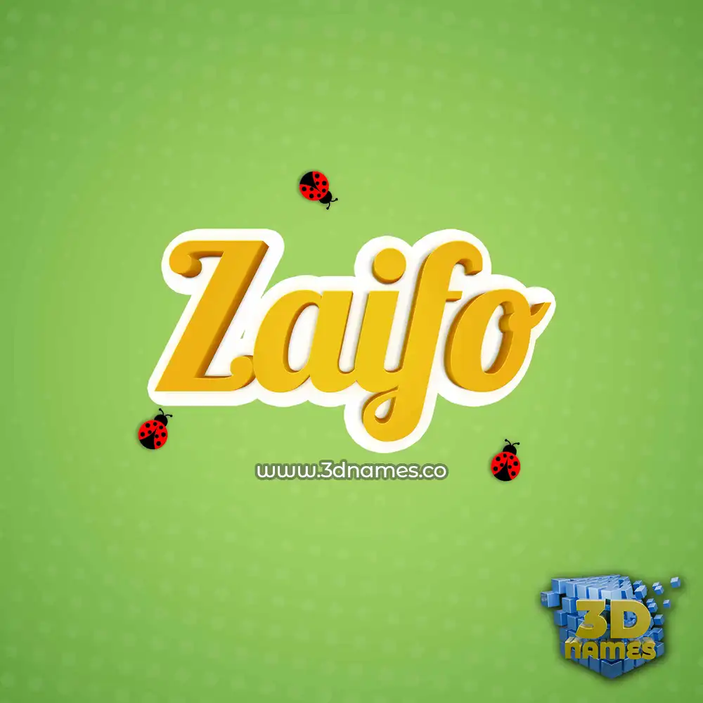 zaifo in Ladybugs style - 3D name wallpaper