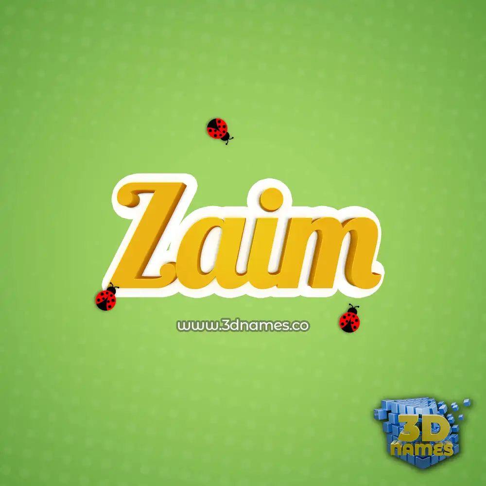 zaim in Ladybugs style - 3D name wallpaper