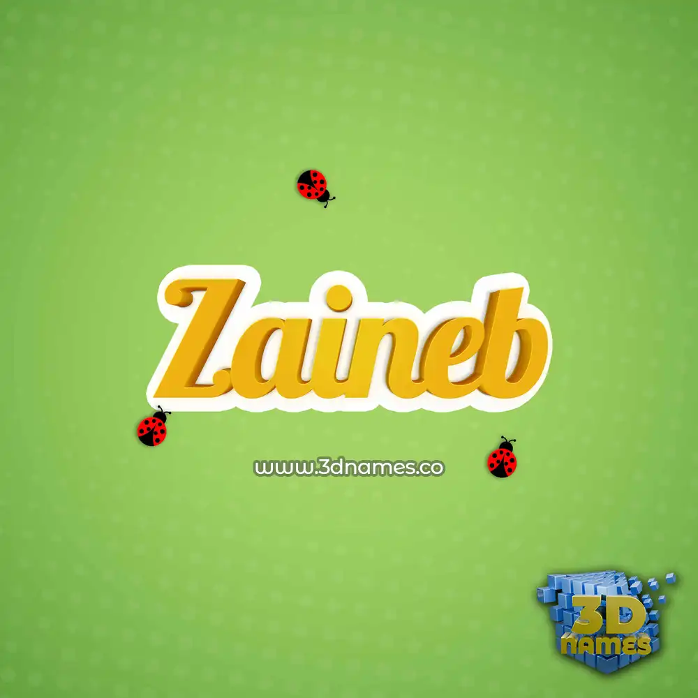 zaineb in Ladybugs style - 3D name wallpaper
