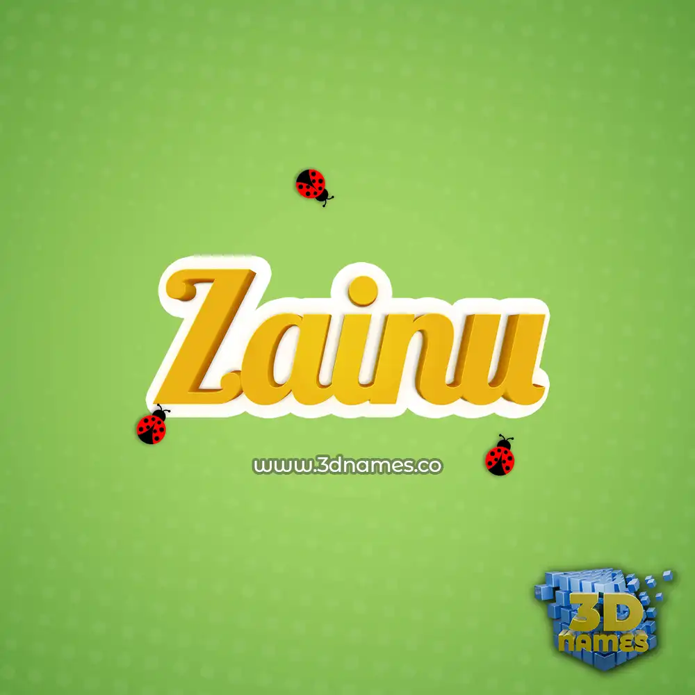 zainu in Ladybugs style - 3D name wallpaper