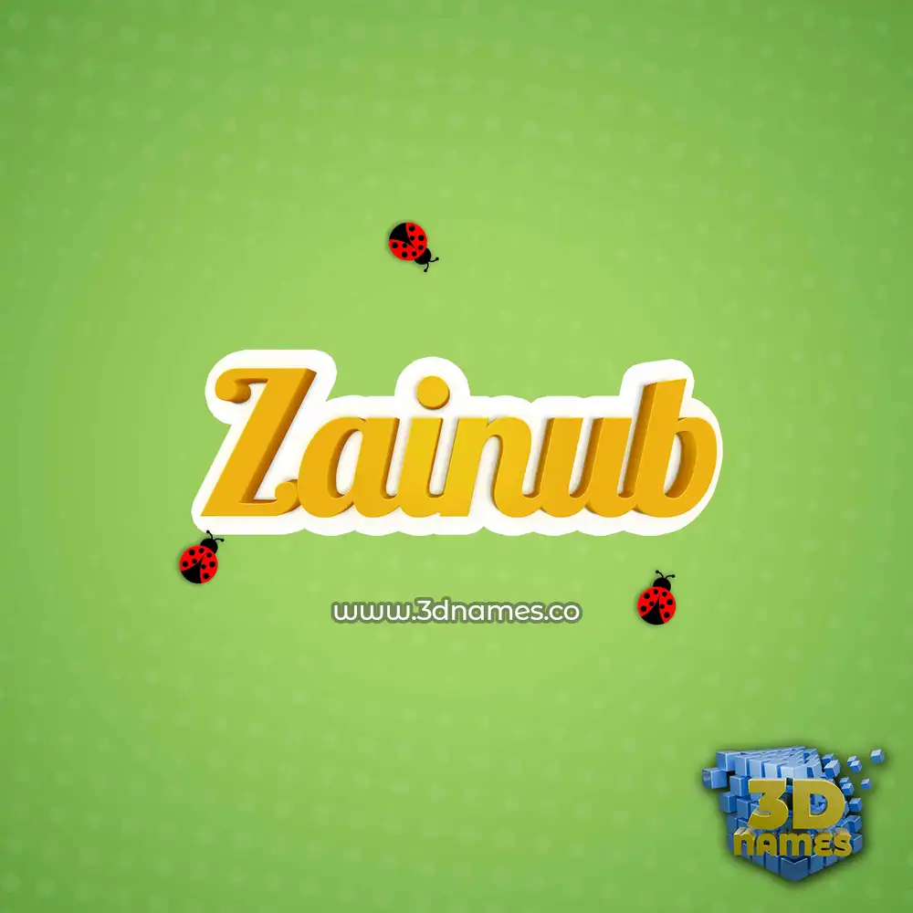 zainub in Ladybugs style - 3D name wallpaper