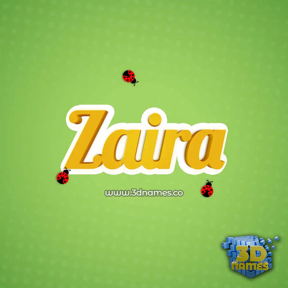 zaira in Ladybugs style - 3D name wallpaper
