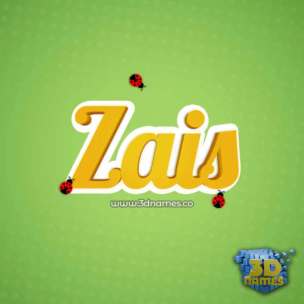 zais in Ladybugs style - 3D name wallpaper