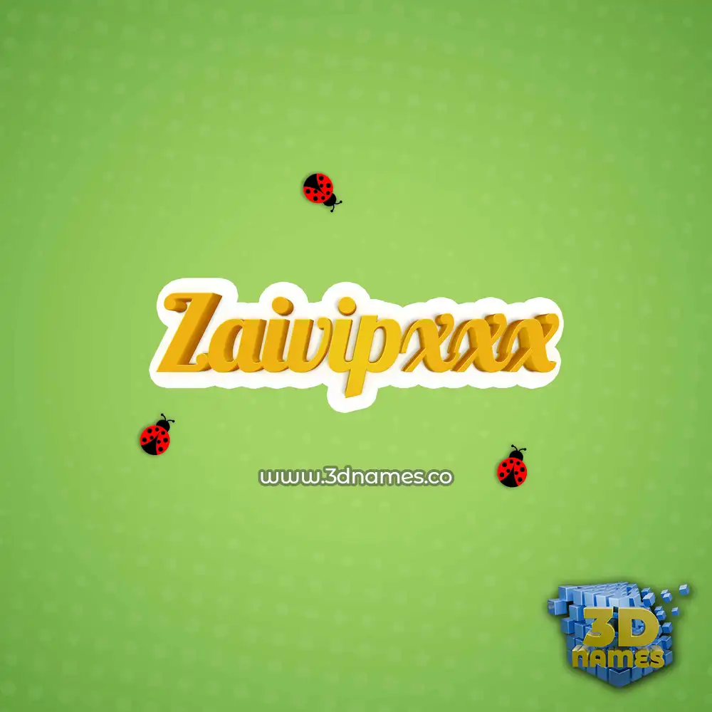 zaivipxxx in Ladybugs style - 3D name wallpaper