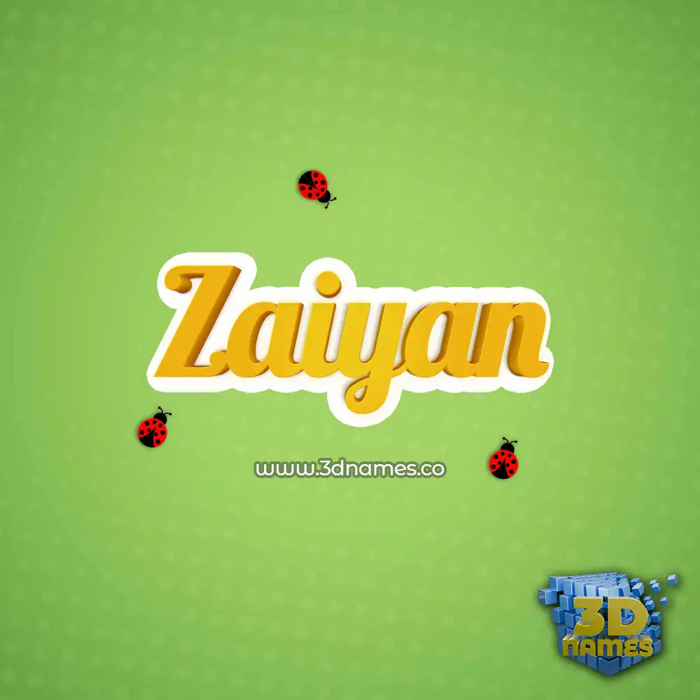 zaiyan in Ladybugs style - 3D name wallpaper
